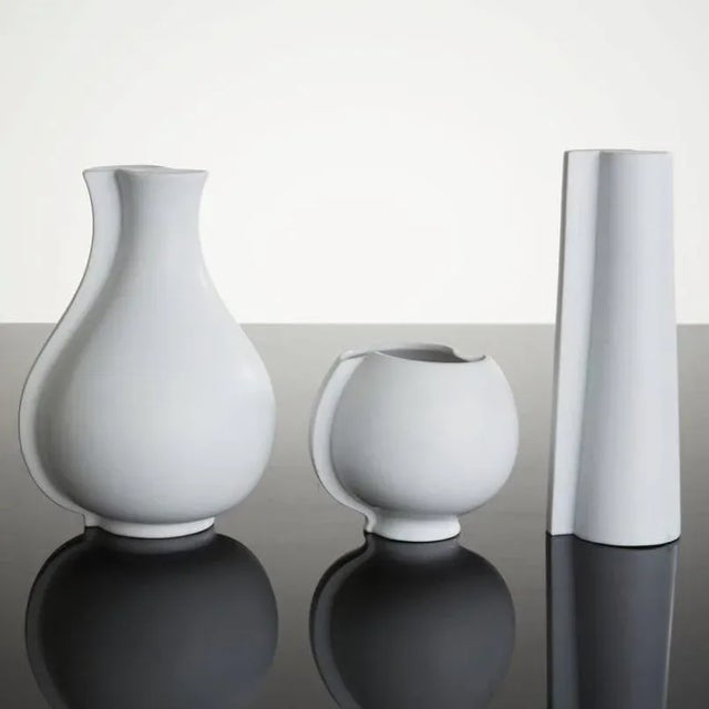 Vintage Swedish Surrea Stoneware Vases by Wilhelm Kåge for Gustavsberg, Set of 5 For Sale - Image 3 of 7