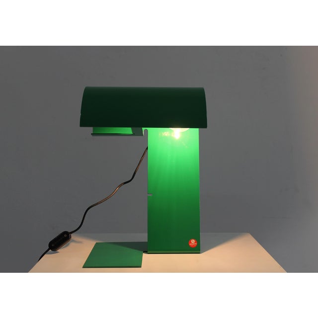 1970s Blitz Table Lamp in Green Lacquered Metal from Stilnovo, 1970s For Sale - Image 5 of 10