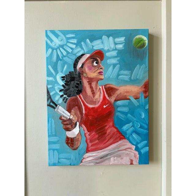 Stay Ready , 21st Century, Modern, Contemorary, Sports, Seromo Okoro (2026) Oil on Canvas For Sale - Image 4 of 4