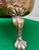 Early 20th Century Vintage English Brass Lion Handle Footed Cachepot Planter For Sale - Image 5 of 7
