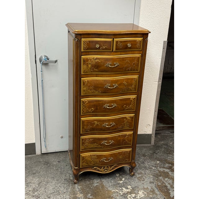 Brown Phyllis Andrade for White Furniture Company Chinoiserie Lingerie Chest, Vintage For Sale - Image 8 of 12