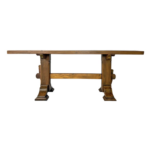 Mid-Century Modern Italian Wooden Dining Table, 1970s For Sale