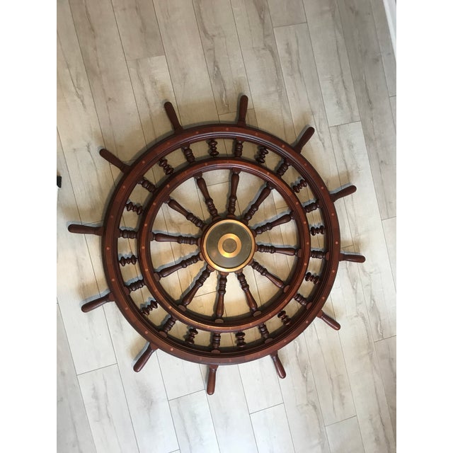 Replica Ship Wheel Table Chairish
