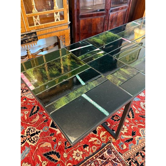 Metal Marella Ferrera for Paola Lenti Sciara Lava Stone Tile Dining Table For Sale - Image 7 of 15