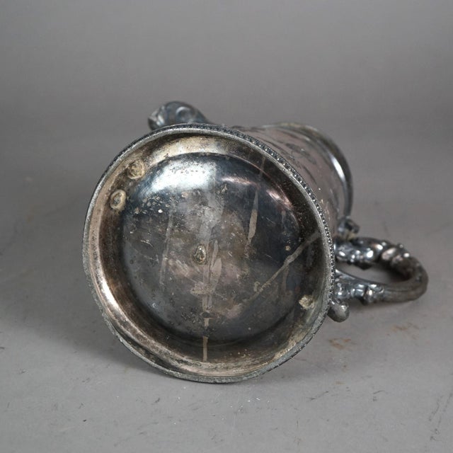 Antique Silver Plated Insulated Water Pitcher, Circa 1890 For Sale - Image 6 of 6