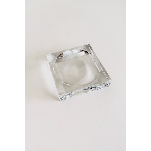 1980s Baccarat Square Sparte Crystal Ashtray, 1980s For Sale - Image 5 of 8