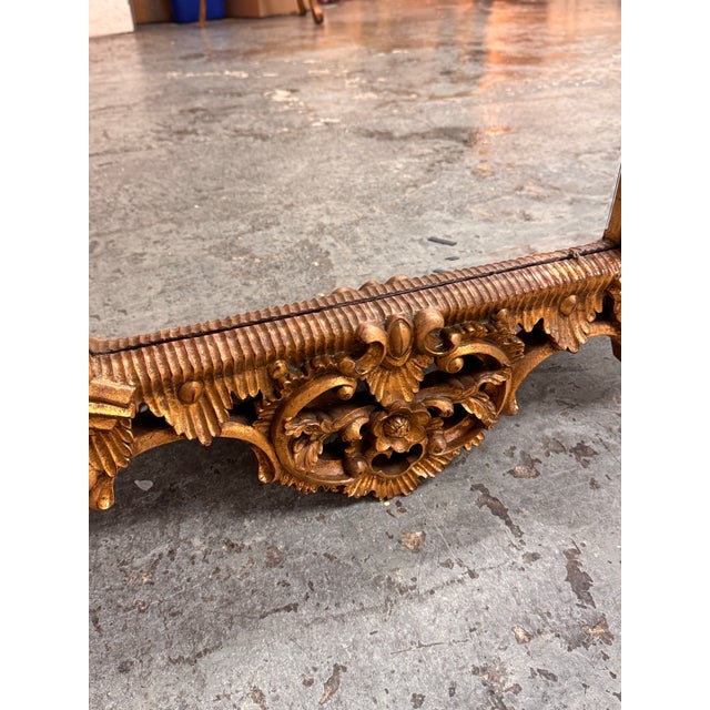 English Chippendale Carved Giltwood Mirror, Mid 20th Century For Sale - Image 9 of 12