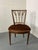 Set of Vintage Regency Oak and Velvet Ear of Wheat Dining Chairs For Sale - Image 9 of 10
