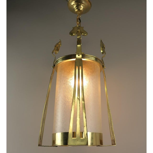 Corridor Lantern with Original Shade from Wiener Werkstätte, 1890s For Sale - Image 12 of 14
