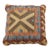 Arteverk Handwoven Afghan Kilim Pillow — Orange & Blue Diamond Medallion For Sale