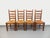 Vintage Brutalist Dining Chairs in Wood and Straw by Charles Dudouyt, 1960s, Set of 4 For Sale - Image 6 of 15
