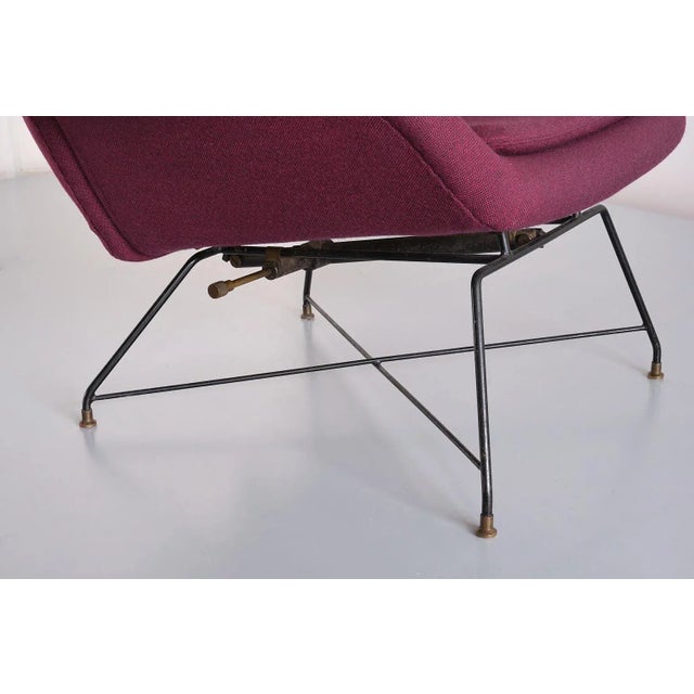 Saporiti Italia Italian Lotus Adjustable Lounge Chair by Augusto Bozzi for Saporiti Italia, 1960s For Sale - Image 4 of 15