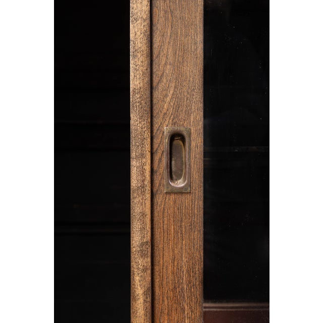 Antique Two-Tier Oak and Glass Display Case For Sale - Image 10 of 15