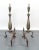 Metal Pair of Mid 20th Century Federal Nickel Plated Fireplace Andirons For Sale - Image 7 of 12