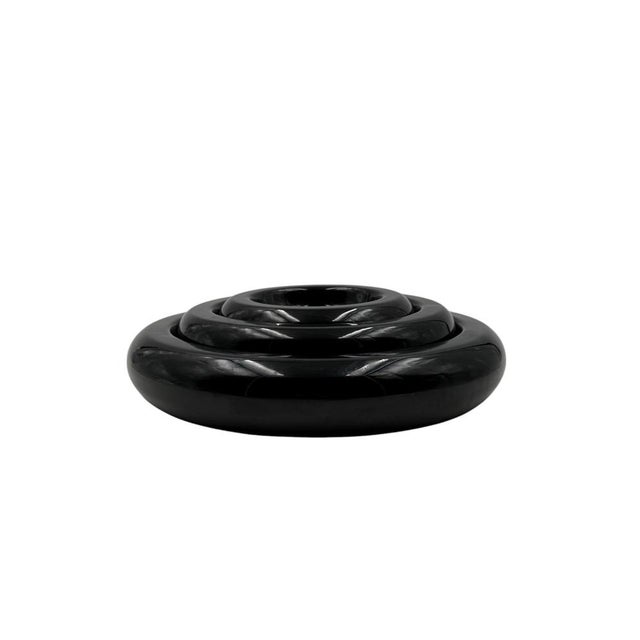 Space Age Stacked Ceramic Ashtrays, 1970s, Set of 3 For Sale - Image 3 of 17