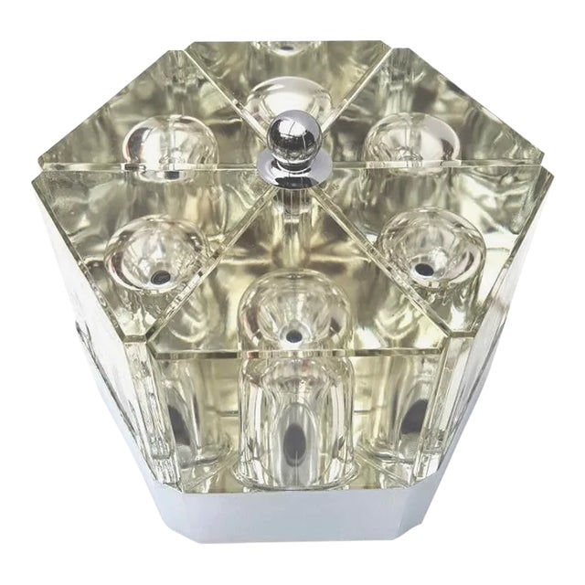 Glass Table Lamp from Fidenza Vetraria, 1970s For Sale