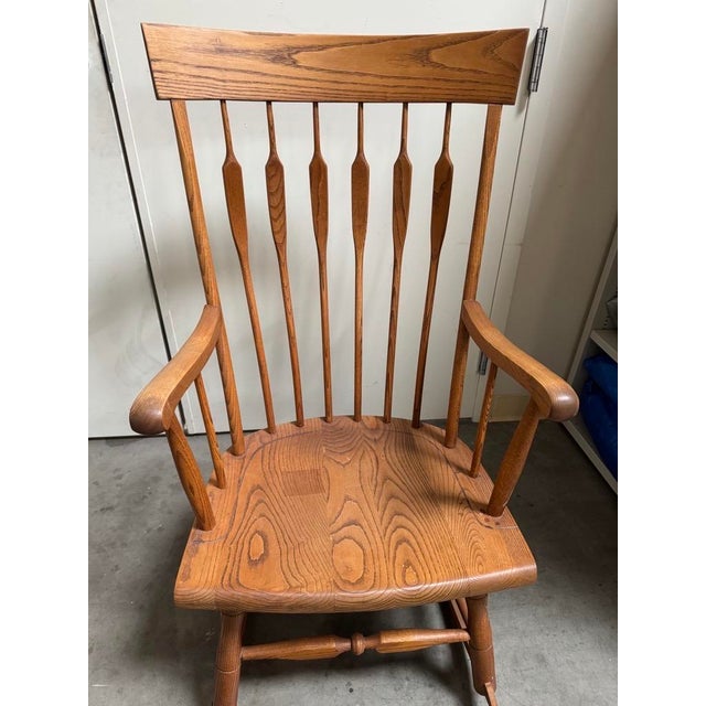 1970s Vintage Nichols & Stone Mid-Century Early American Windsor Rocking Chair - Model 750 For Sale - Image 5 of 7