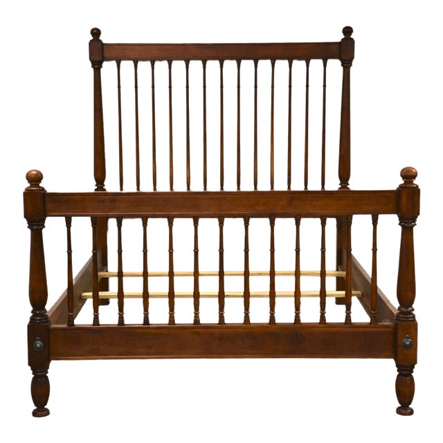 1960s Tall Rustic Solid Maple Queen Bed For Sale