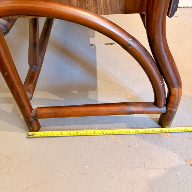 Vintage Faux Bamboo Glass Display Cabinet For Sale - Image 9 of 10