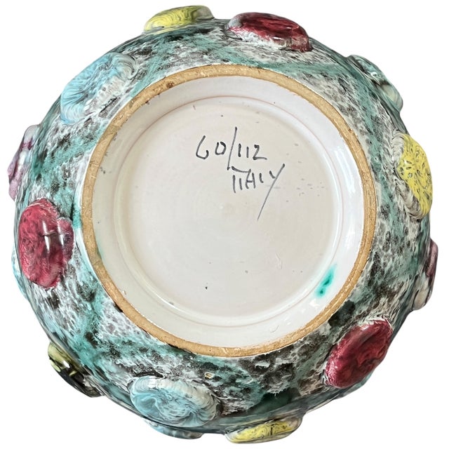 Green 1960s Italian Modernist Cabochon Jeweled Art Pottery Vase, Attributed to Fratelli Fanciullacci For Sale - Image 8 of 11