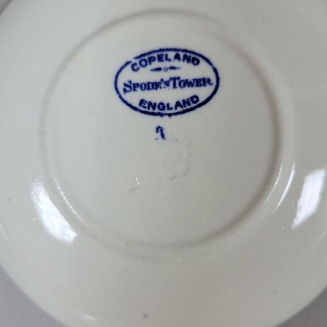 English Copeland Spode “Tower” Blue Transferware Demitasse Cups, Set of 6, Espresso For Sale - Image 3 of 8