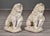 Pair of Vintage French Cast Stone Seated Lion Garden Statues For Sale - Image 9 of 10