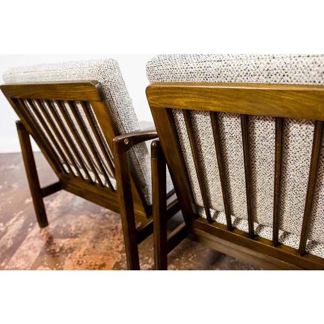 Set of B 7522 Armchairs by Zenon Bączyk, 1960s, in Restored conditions. Designed 1960 to 1969