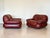 Pair of 70s leather armchairs, Sapporo model by the Italian company Mobilgirgi, the sofa is also available if desired This...
