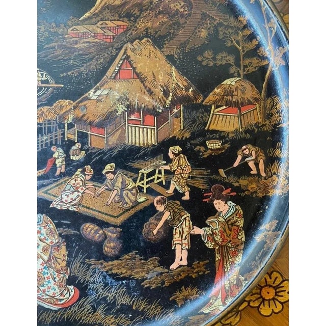 Asian 1850s Chinese Papier-Mâché Plate For Sale - Image 3 of 7
