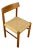 1970’s Mid-Century Danish Modern Teak & Paper Cord Chair For Sale