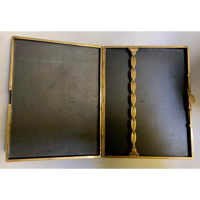 Black Mid 20th Century Japanese Kyoto Damascene Tiger Card Mixed Metal Case Amita Japan For Sale - Image 8 of 12
