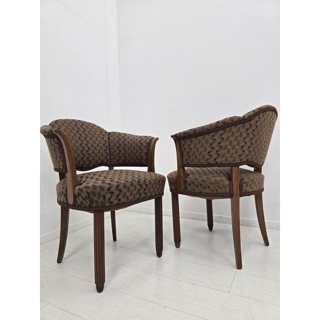 French Art Deco Armchairs in the style of Paul Follot, 1925, Set of 2 For Sale - Image 3 of 18