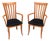 Pair of Scandinavian Modern Accent Arm Chairs W. Tall Elegant Back For Sale