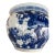 The is a vintage Japanese blue and white porcelain planter or jardinière. It features an intricate, hand-painted design of...