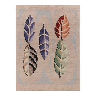 Rug & Kilim’s Scandinavian style rug in Beige, Multicolor Floral pattern by Rug & Kilim - 9x12 For Sale