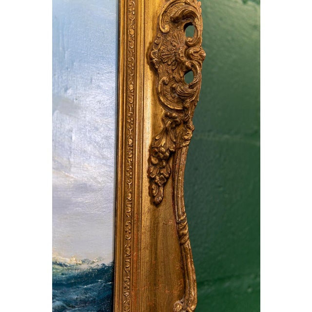 Late 20th Century Masterful Naval Oil on Canvas Painting of the Clipper Ship Thessalus by John Bentham Dinsdale For Sale - Image 14 of 17