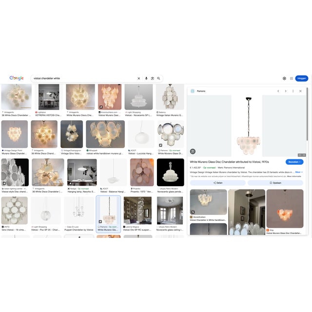 Vintage Italian Murano Glass Disc Chandelier attributed to Gino Vistosi, 1970s For Sale - Image 15 of 16