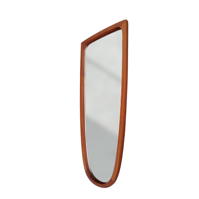 - Frame made of solid Teak in organic shield-like shape. Good quality Danish joinery. - Not signed but probably made by ES...
