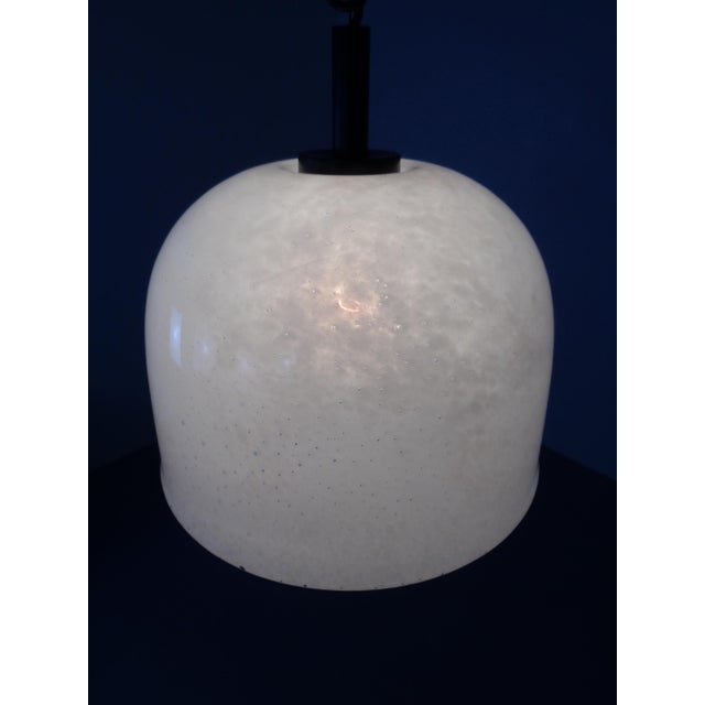 White Glass Ceiling Lamp from Peill & Putzler, Germany, 1960s For Sale - Image 8 of 17