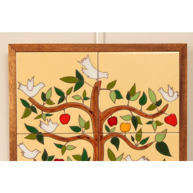 Late 20th Century Folk Art Framed Ceramic Tile Mosaic For Sale In Philadelphia - Image 6 of 12
