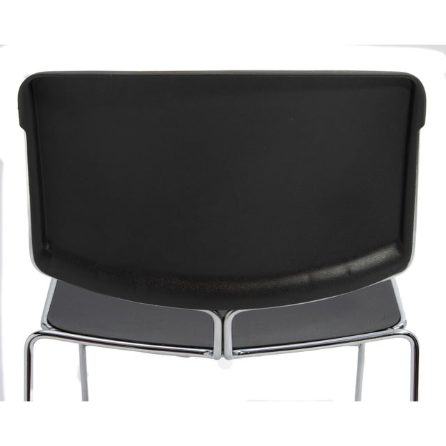 Metal Steelcase Black Max Stacker Stacking a Set of 25 Chairs Plus Original Dolly For Sale - Image 7 of 13