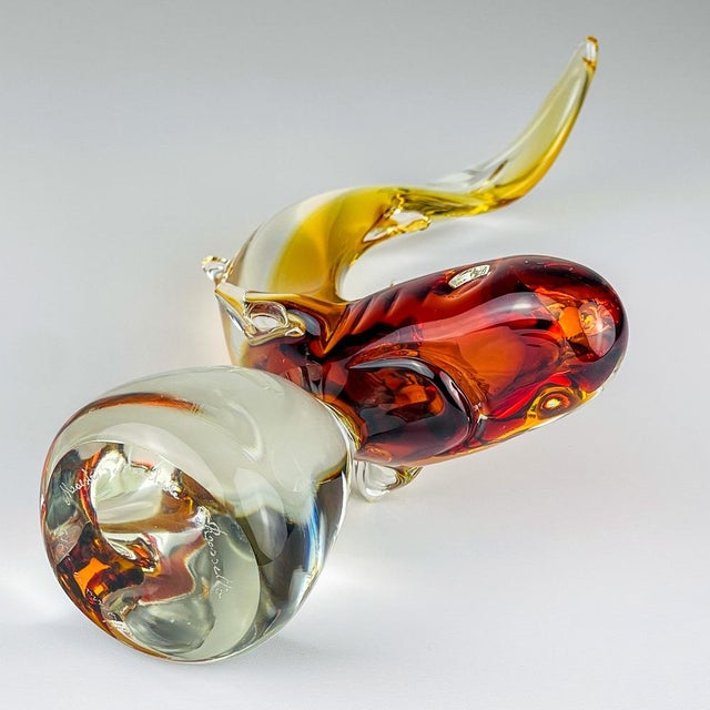 Original Murano Glass Sculpture of Shark by Michele Rossetto, Italy, 1979 For Sale - Image 4 of 14