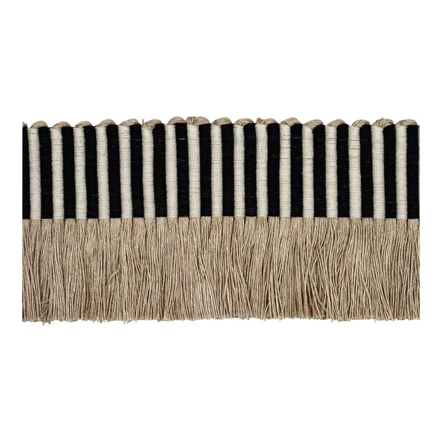 Sample - Schumacher Graphic Fringe in Black For Sale