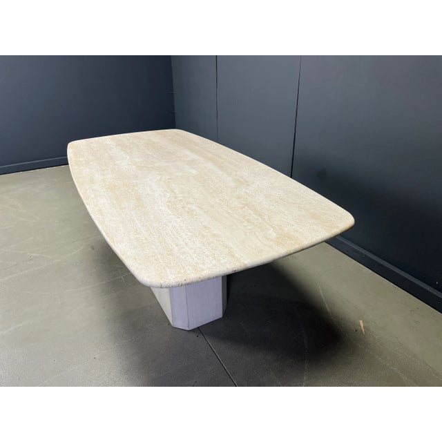 Vintage Travertine Dining Table, 1970s For Sale - Image 9 of 14