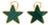 Green Malachite Star Galaxy Celestial Constellation Zodiac Yellow Gold Earrings, A Pair For Sale