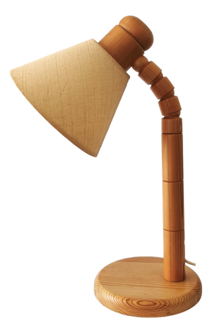 Swedish Pine Table Lamp from GB Solbackens Svarveri, 1970s