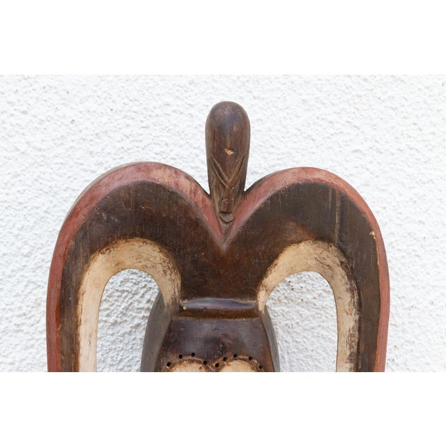 1950s African Kwele Mask, Heartwood Harmony For Sale - Image 5 of 8