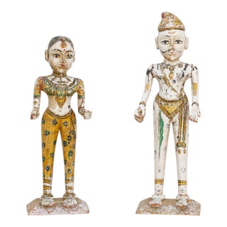 Divine Pair of Antique Indian Gangaur Figure For Sale