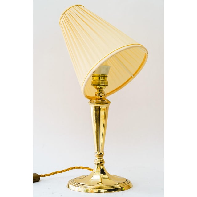 Gold Art Deco Oval Table Lamp, Vienna, 1920s For Sale - Image 8 of 14