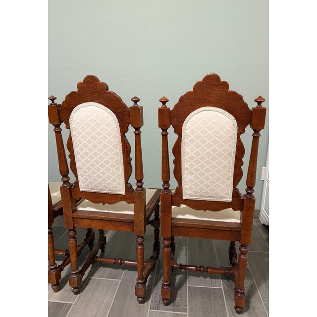 Reduced! 4 Antique French/Renaissance Style Dining Chairs For Sale - Image 9 of 11